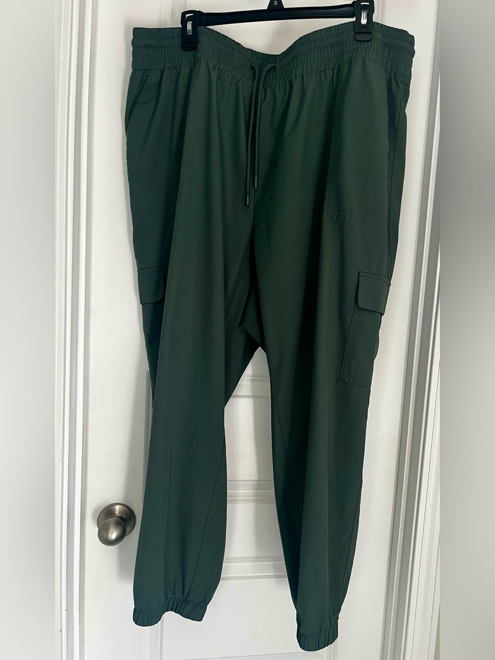 Olive Green Cargo Jogger Pants